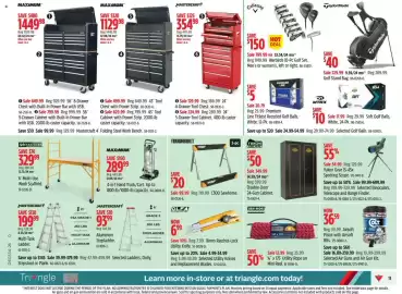 Canadian Tire flyer week 34 Page 11: Toughbuilt C300 Sawhorse €99,99, Yukon Gear double-door 24-gun cabinet €349,99