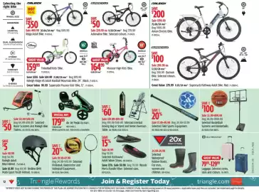 Canadian Tire flyer week 34 Page 12: Razor Scooters and Raleigh Bike Trailers €54,99