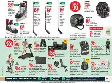 Canadian Tire flyer week 34 Page 13: Bauer Vapor X-Edge 1.0 Hockey Gloves €49,99, Sherwood Wheeled Backpack Hockey Bag €49,99