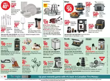Canadian Tire flyer week 34 Page 2: Nespresso Pixie Espresso Machine Silver €129,99, Selected Knife Sets and Sharpener €29,99