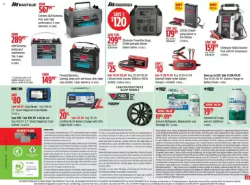 Canadian Tire flyer week 34 Page 23: Certified 10/2a battery charger with 50a engine start €103,99