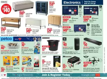 Canadian Tire flyer week 34 Page 4: Motomaster 300W Mobile Power Outlet €49,99, Pedigree selected dog food and treats €37,99
