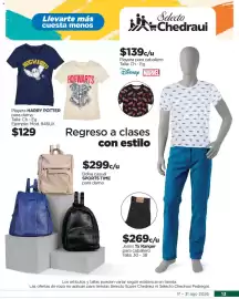 Folleto Chedraui Página 13: Harry Potter Playera para dama €129,00, Sports Time Bolsa casual para dama €299,00