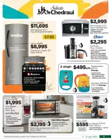 Folleto Chedraui Página 7: Black+Decker licuadora ice crush €595,00, Hamilton Beach Horno de convección €2.195,00