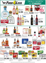 Food 4 Less weekly ad week 34 Page 8: Buchanan's 12-Year or Johnny Walker Black €18,99, Crown Royal or Bulleit €18,99