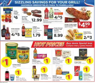Food 4 Less weekly ad week 34 Page 4: Home Chef St. Louis Style Ribs €12,99, Kroger pasta €1,00