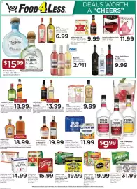 Food 4 Less weekly ad week 34 Page 8: Buchanan's 12-Year or Johnny Walker Black €18,99, Crown Royal or Bulleit €18,99