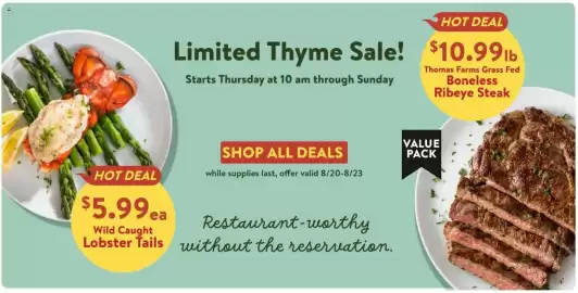 Fresh Thyme weekly ad week 34 Page 1
