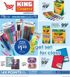 King Soopers weekly ad week 34 Page 1: Licensed Portfolio Folder €1,99, Licensed Pencil Case €7,99