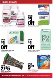 Bi-Mart weekly ad week 34 Page 20: Bausch & Lomb Bio true Hydration Boost €17,99, Flonase Allergy Relief Spray €17,99