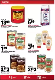 Bi-Mart weekly ad week 34 Page 7: Chef Boyardee Canned Pasta €1,59, Jan's Dipping Sauces €3,99