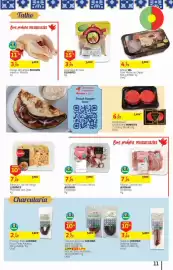 Folheto Auchan Página 11: Churrasco da Guia €3,99, Bifrança coxa de frango lusiaves €7,19