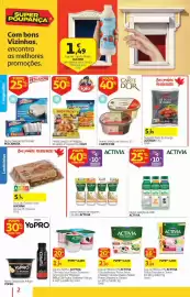 Folheto Auchan Página 2: Postas de Pescada Nº5 do Chile Pescanova, Logurte bifidus activia €1,99