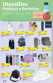 Folheto Auchan Página 26: Garrafa Térmica oxford €18,99, Garrafa de Água ACTUEL €4,99