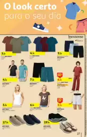 Folheto Auchan Página 27: Calções Desporto Inextenso Homem €7,99, Bermudas e Calções Inextenso Homem €9,99