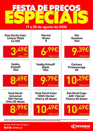 Folheto Recheio Página 2: Gordon's - gin €9,39, Eristoff - vodka €8,69