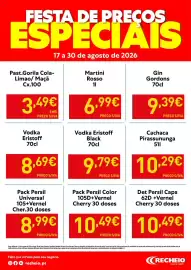 Folheto Recheio Página 2: Gordon's - gin €9,39, Eristoff - vodka €8,69