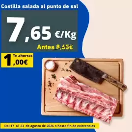 Folleto Supermercados Tu Alteza semana 34 Página 1: Costilla salada al punto de sal €7,65