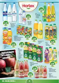 DUO-TES gazetka Strona 4: Hortex Ice Tea €3,29, Gazowany Owoc €2,99
