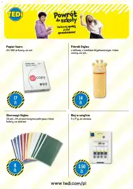 Tedi gazetka Strona 2: Piórnik Stylex €14,00, Papier ksero BASIC PRO go copy €17,00