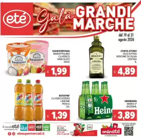 Volantino Eté Pagina 1: Heineken birra €3,89, Sammontana Barattolino Classico €1,99