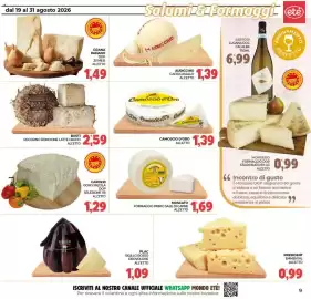 Volantino Eté Pagina 9: Carozzi Gorgonzola DOP €1,29, Formaggio Primo Sale di Capre €1,69