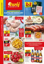 Twój Market gazetka tydzień 34 Strona 1: Cwiartka tylna z kurczaka €4,99, Kurka €9,99