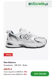 Eobuwie gazetka tydzień 34 Strona 6: Sneakersy New Balance NB 530 białe €480,99