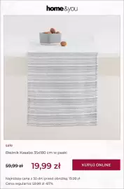 Home&You gazetka tydzień 34 Strona 5: Bieżnik Kasabo 35x180 cm w paski €19,99
