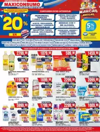 Revista Maxiconsumo semana 34 Página 1: Babysec pañal bebe ultra regular €209.990,00, Plusbelle jabon €229.990,00