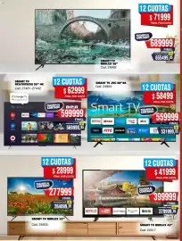 Revista Maxiconsumo semana 34 Página 38: Rca/hitachi smart tv 55" 4k €62.999,00, Noblex smart tv €71.999,00