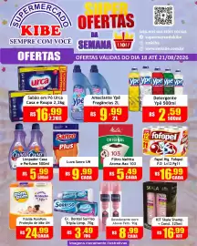 Folheto Supermercado Kibe Página 4: Amaciantes ypê fragâncias €9,99, Sabão em Pó Urca Casa e Roupa €16,99