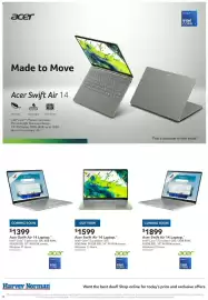 Harvey Norman catalogue Page 16: Acer Swift Air 14 Laptop €1.899,00, Acer Swift Air 14 Laptop €1.599,00