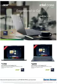 Harvey Norman catalogue Page 17: Acer Swift Go 14 AI Copilot+ PC €2.299,00, Acer Swift Go 14 AI Copilot+ PC €1.799,00