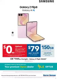 Harvey Norman catalogue Page 7: Samsung Galaxy Z Flip8 €79,00