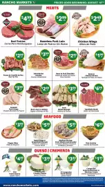 Rancho Markets weekly ad week 34 Page 4: Salvadorian Chorizo €3,99, Prime Meats Bone in Pork Shoulder €2,49