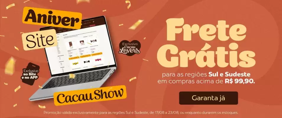 Cacau Show (válido até 25-08)