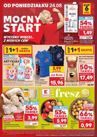 Kaufland gazetka tydzień 34 Strona 56: Polskie ziemniaki jadalne luzem €0,99, Wszystkie artykuły marki E