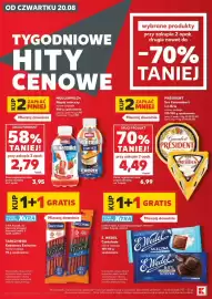 Kaufland gazetka tydzień 34 Strona 2: Président Ser Camembert lub Brie €4,49, Tarczyński Kabanosy Exclusive