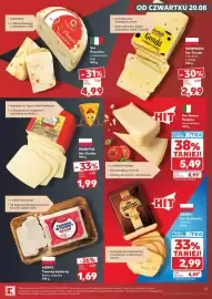 Kaufland gazetka tydzień 34 Strona 31: Mlekpol Ser Gouda €1,99, Ser Grana Padano dojrzewający €5,49
