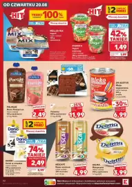 Kaufland gazetka tydzień 34 Strona 42: DANIO Serek w saszetce €2,49, POLMLEK Deser Poezja Lux €2,49