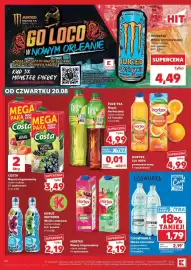 Kaufland gazetka tydzień 34 Strona 46: HORTEX Sok 100% pomarańczowy €4,99, COSTA Napój niegazowany €3,49