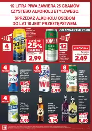 Kaufland gazetka tydzień 34 Strona 47: ŁOMŻA Piwo jasne 5,7% alk €2,49, BIRRA MORETTI Piwo 4,6% alk €3,99