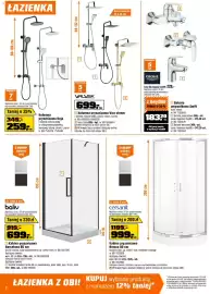OBI gazetka Strona 2: Kabina prysznicowa Brasco 80 cm €999,70, Kolumna prysznicowa Viva chrom €699,70