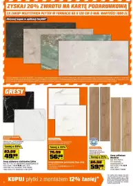 OBI gazetka Strona 6: Gresy szkliwione polerowane Onyx Ivory €56,99, Gresy szkliwione strukturalne Colton €49,99