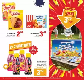 Catalogue Trafic semaine 34 page 13: LU Craquinettes €2,99, SURPRISE FRUIT DRINK €3,98