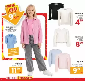 Catalogue Trafic semaine 34 page 16: Mini & maxi T-SHIRT FILLE €8,99, T-SHIRT FILLE €4,99