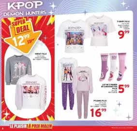 Catalogue Trafic semaine 34 page 20: KPO DEMO HUNTER Chaussettes €5,99, KPOP DEMON+HUNTERS T-SHIRT FILLE €9,99