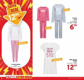 Catalogue Trafic semaine 34 page 22: Sweety Robe de nuit femme €12,99, PYJAMA FILLE €6,99