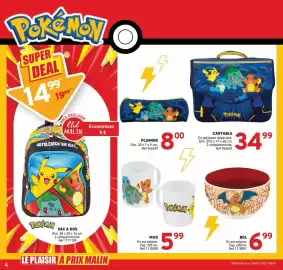 Catalogue Trafic semaine 34 page 4: POKÉMON CARTABLE €34,99, Pokémon Mug €5,99